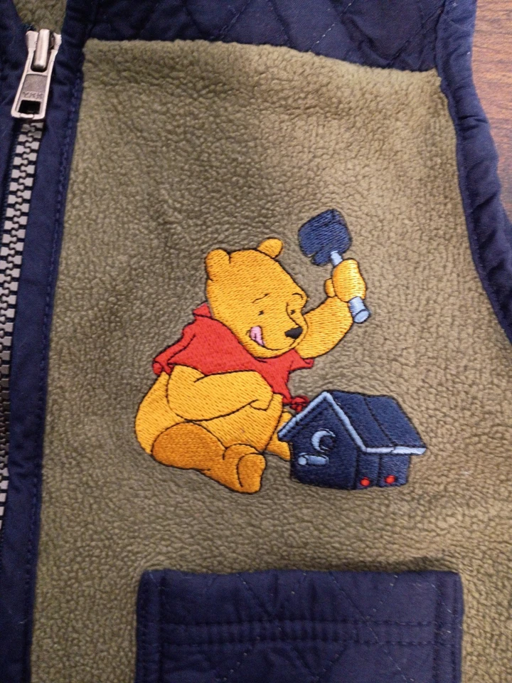 Chaleco utilitario polar vintage Disney Winnie the Pooh "Pandy Little Helper" Foto 2 de 4
