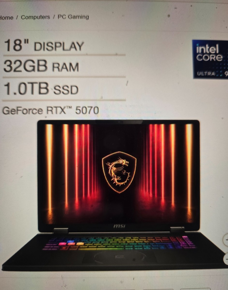 MSI Crosshair 18 HX AI 18