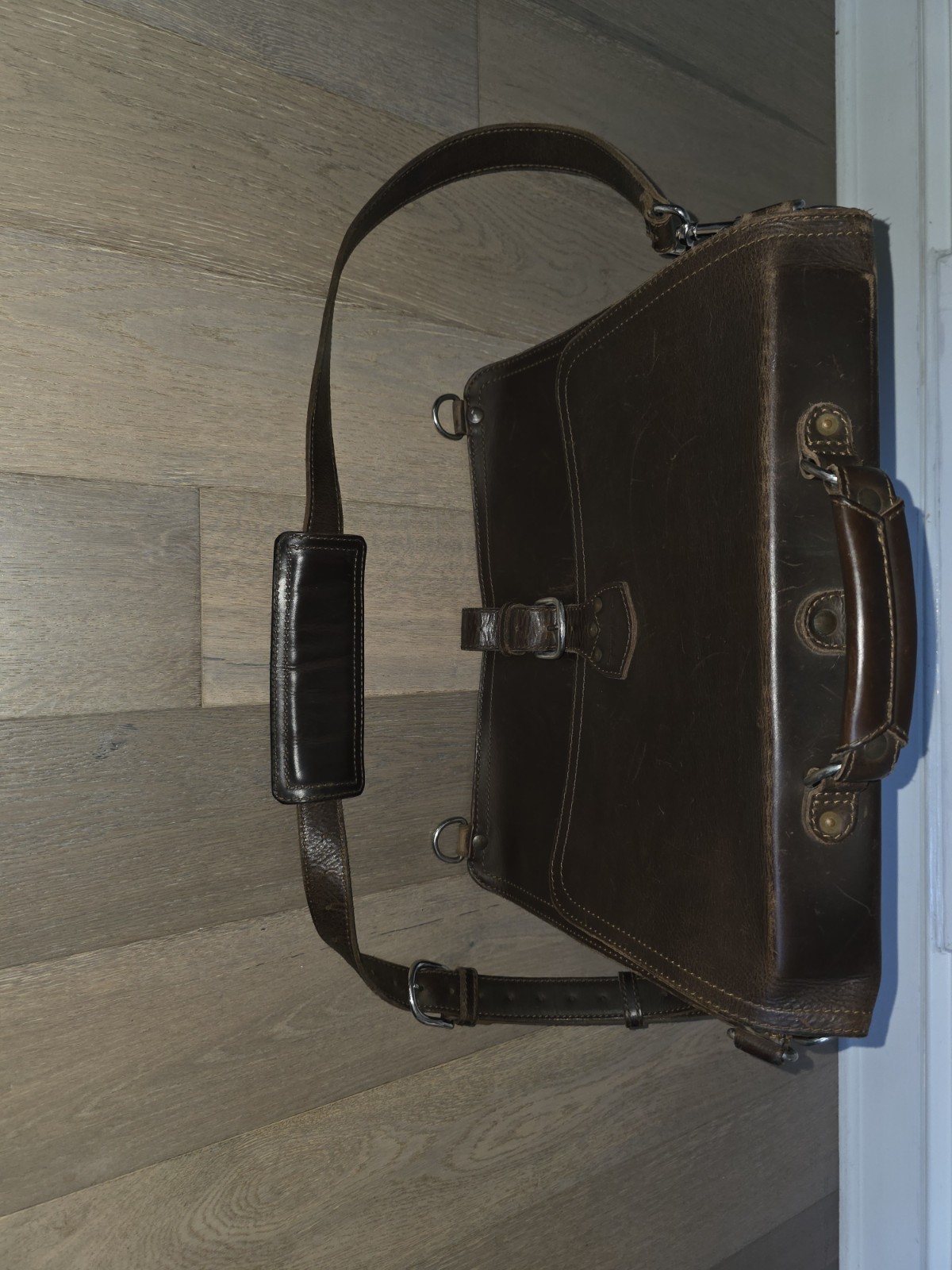 Saddleback Leather Thin Briefcase, Large, Dark Co… - image 2