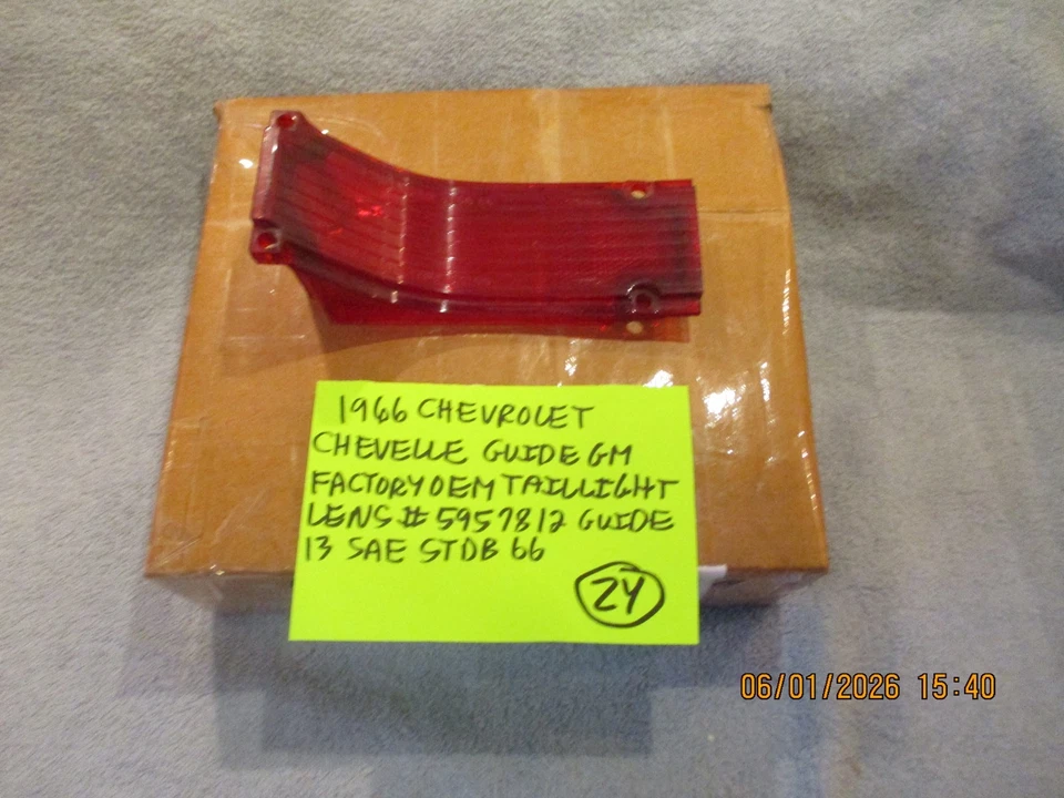1966 CHEVROLET CHEVELLE GM FACTORY OEM TAILLIGHT LENS # 5957812 FREE SHIPPING - Image 1 of 4