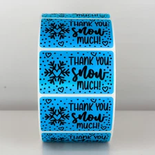 Thank You Snow Much Stickers Labels Small Business Packaging Seals