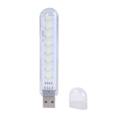 USB LED Desk Lamp With 8 Bright White Lighting For Camping Dorm Fishing Bedroom