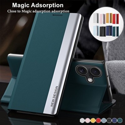 Ständer Magnet Schutz Hülle Für iPhone 17 16 15 14 13 12 11 Pro Max Klapp Cover