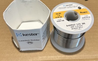 Kester 24-6337-9711 Solder Wire Spool   Rosin Core   Electronics Grade DOM: 2025