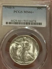 1946 S Ms66 Plus + Walking Liberty Half Dollar Extremely Lustrous