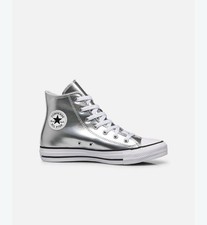 Size 7- Converse Chuck Taylor All Star High Metallic Granite W