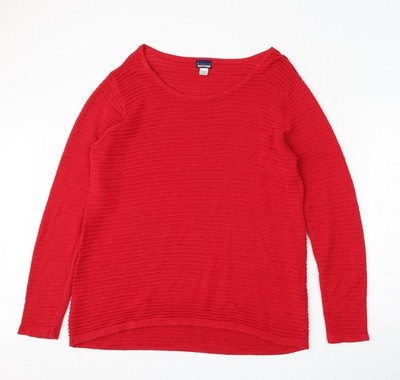 Roter Pullover Pulli Damen UK Größe XL Basic Edition