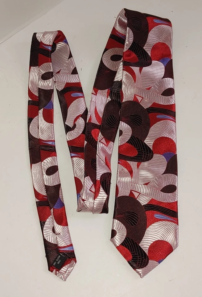 Corbata Verso 9 100% Seda Corbata Remolinos Diseños de Seda por Maurizio Foto 3 de 4