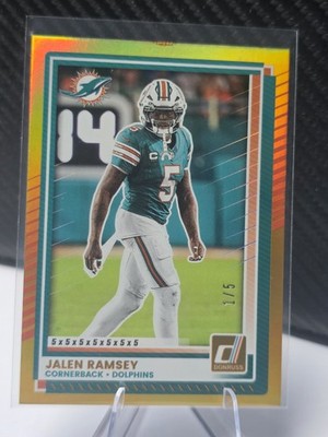 2025 Panini Donruss Jalen Ramsey #50 Season Stat Line 1/5 Gold