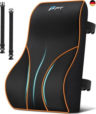 POOTACK Lendenkissen mit Memory-Schaum - Komfortable Lordosenstütze für Auto, B