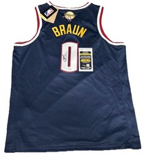 Christian Braun Signed Autographed Denver Nuggets Finals Patch Jersey JSA COA