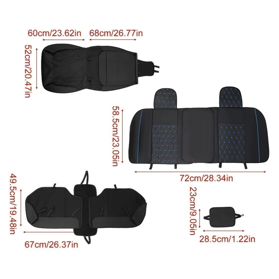 Fundas de asiento de coche para Chevy Silverado GMC Sierra 1500 07-21 5 asientos delanteros traseros Foto 2 de 2