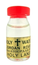 Holy Water from the Jordan River in 1 7/8 Inch Glass Vial Bottle