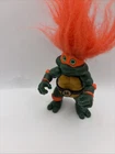Vintage 1993 TMNT Michelangelo Troll Figure Teenage Mutant Ninja Turtles