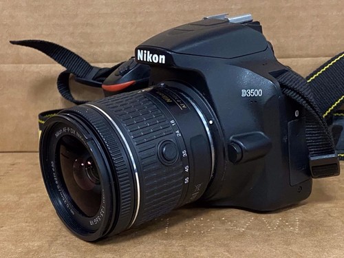 NIKON D3500 Digital SLR CAMERA W/ NIKON AF-P DX NIKKOR 18-55mm F3.5-5.6G VR LENS - Picture 3 of 18