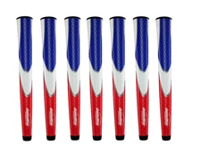 Set of 10 Jumbomax Tour Series Golf Grips Red White Blue Size Small