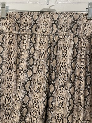 Women's XL Beige Python Print Pull On Jeggings Stretch Comfort