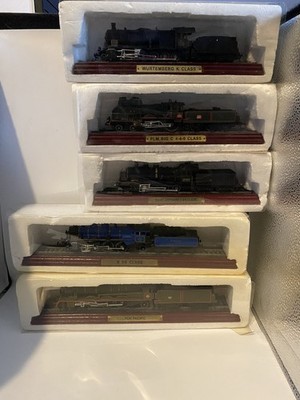 5 Atlas Edition Kunststoff Statische Modelleisenbahnen in Vitrinenhülle siehe Bilder