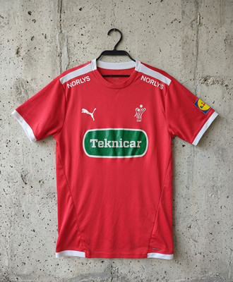 Puma Dänemark Handball Trikot DHF Håndboldskoler 2022 Rot Herren Größe S Norlys