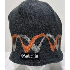 Columbia Sportswear Beanie Cap Hat Gray Orange Unisex Ski Snowboard Outdoors