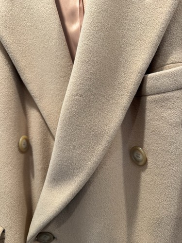 Vintage Polo Ralph Lauren Double Breast Camel Tan Polo Coat 46L Made In Canada - Picture 4 of 10