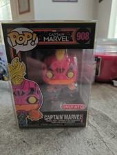 Funko Pop Captain Marvel 908 Marvel Target Exclusive Black Light Fast Free Ship