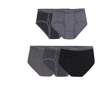 Fruit of the Loom Men's Fashion Pattern Briefs Underwear ( 6 Pack Gray Stripes)