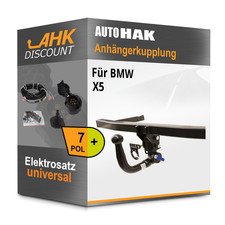 F�r BMW X5 11.2013-10.2018 AUTO HAK Anh�ngerkupplung abnehmbar + 7polig E-Satz