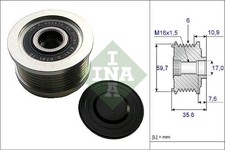 FITS HYUNDAI LA ALTERNATOR FREEWHEEL CLUTCH 535 0046 10 FITS FOR SCHAEFFLER INA