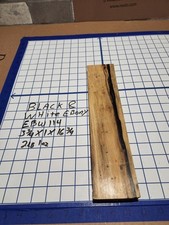 Black and White Ebony Wood turning blank 3 3/4"x 1 "x 16 3/4 " EBW114