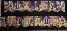 Lakers Happy Birthday Letter Banner LeBron James Magic Johnson Kobe Bryant HOF