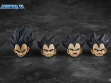 Vegeta SS Custom Black Shinka Head Accessory Set Demoniacal Fit 6" Figure