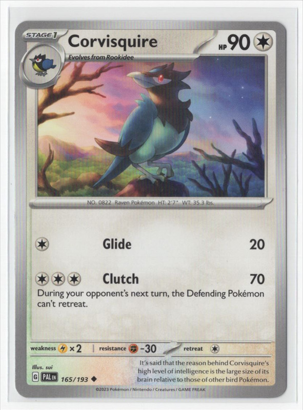 Pokemon Paldea Evolved 165/193 Corvisquire