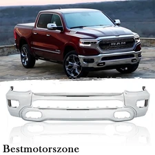 Chrome Steel Front Bumper Lower Cover Face Bar For 2019-2024 RAM 1500 Pickup New