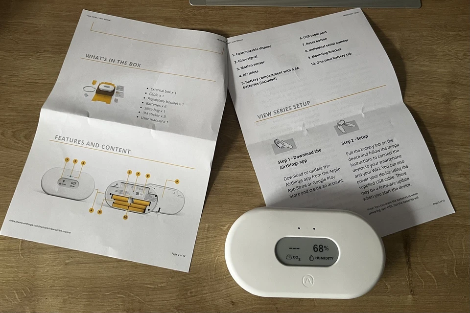 Airthings View Plus for Business Model 2969 Air Quality Sensor Radon Detector  - Image 2 of 4