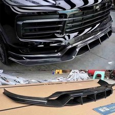 Carbon Fiber Front Bumper Lip Spoiler For Porsche Cayenne 9y0 2018-2023
