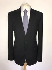 HUGO BOSS - Mens BLACK WOOL SUIT - 42 Reg - W36 L32 - GORGEOUS Regular Fit