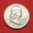 1956 Franklin Half Dollar 50C US Coin 90% Silver - UNC PROOF