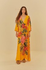 Farm Rio Brazil Kaftan Style Floral Dress