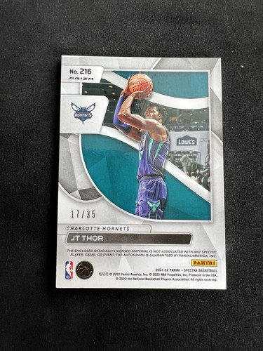 2021-22 Spectra JT Thor #216 RPA Auto RC Rookie /35 Hornets - Picture 2 of 2