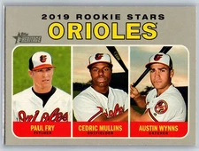 2019 Topps Heritage Cedric Mullins Rookie Stars Baltimore Orioles RC #343