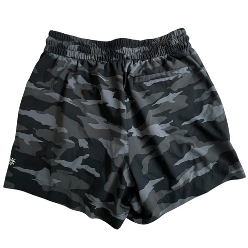 Athleta Girl 14/XL Black Gray Camo All Play 3" Short Drawstring Zip Pockets - Picture 2 of 9