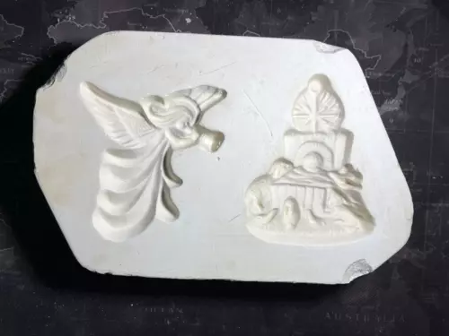 Vintage  Ceramic Slip Casting Mold Xmas Ornaments Magnets C-233