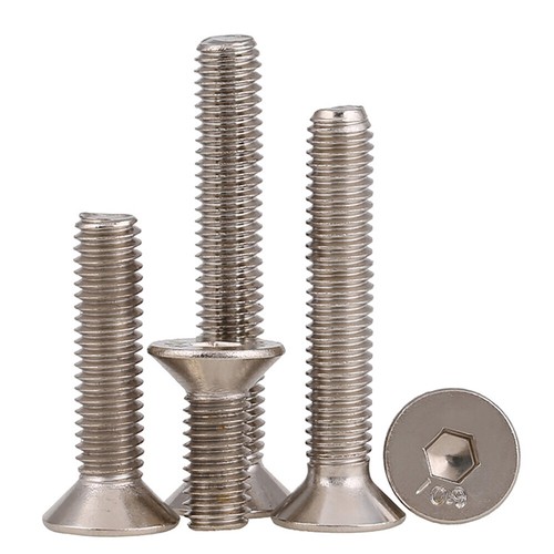 Countersunk Screw Allen Key Bolts Hex Socket Screws Nickel Plated M1.6 - M8 - Picture 2 of 7