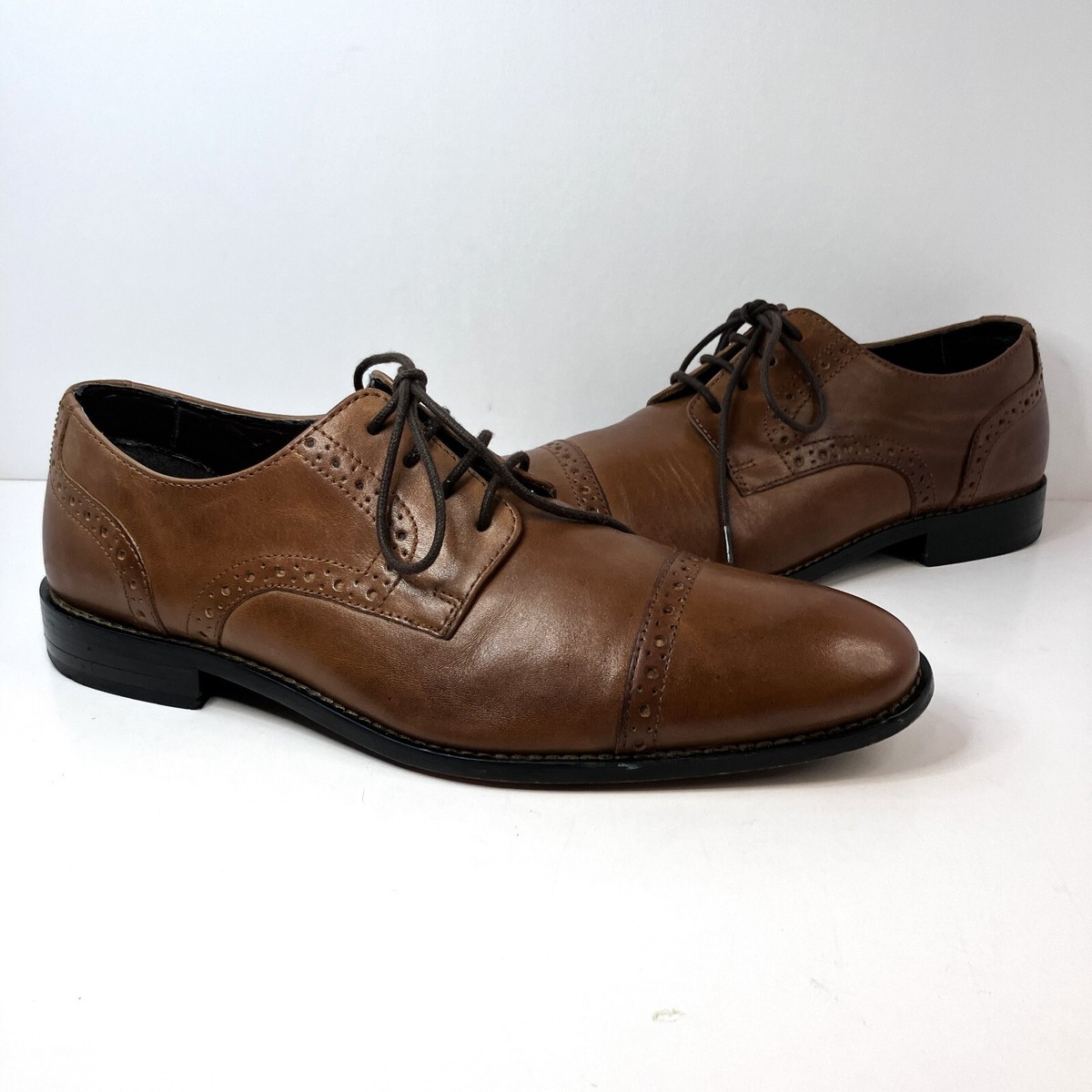 Stacy Adams Cap Toe Brogue Dress Shoes Men