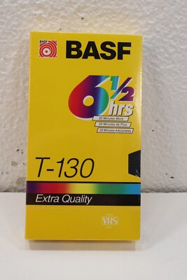 BASF 6 1/2hrs Blank Tape T-130 VHS/VCR Factory Sealed Never Used