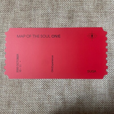 MAP OF THE SOUL ON:E DVD トレカ チケット SUGA BTS SUGA [ Map