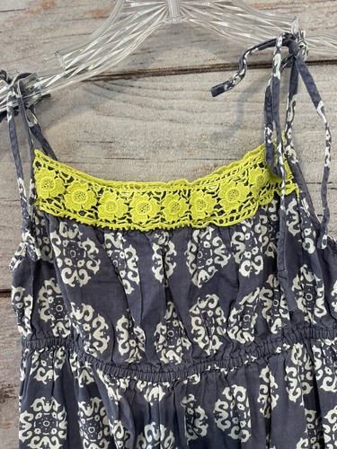 Cupcakes & Pastries Blue/White/Yellow Sundress Lined 100% Cotton EUC Girl's 7 - Picture 5 of 8