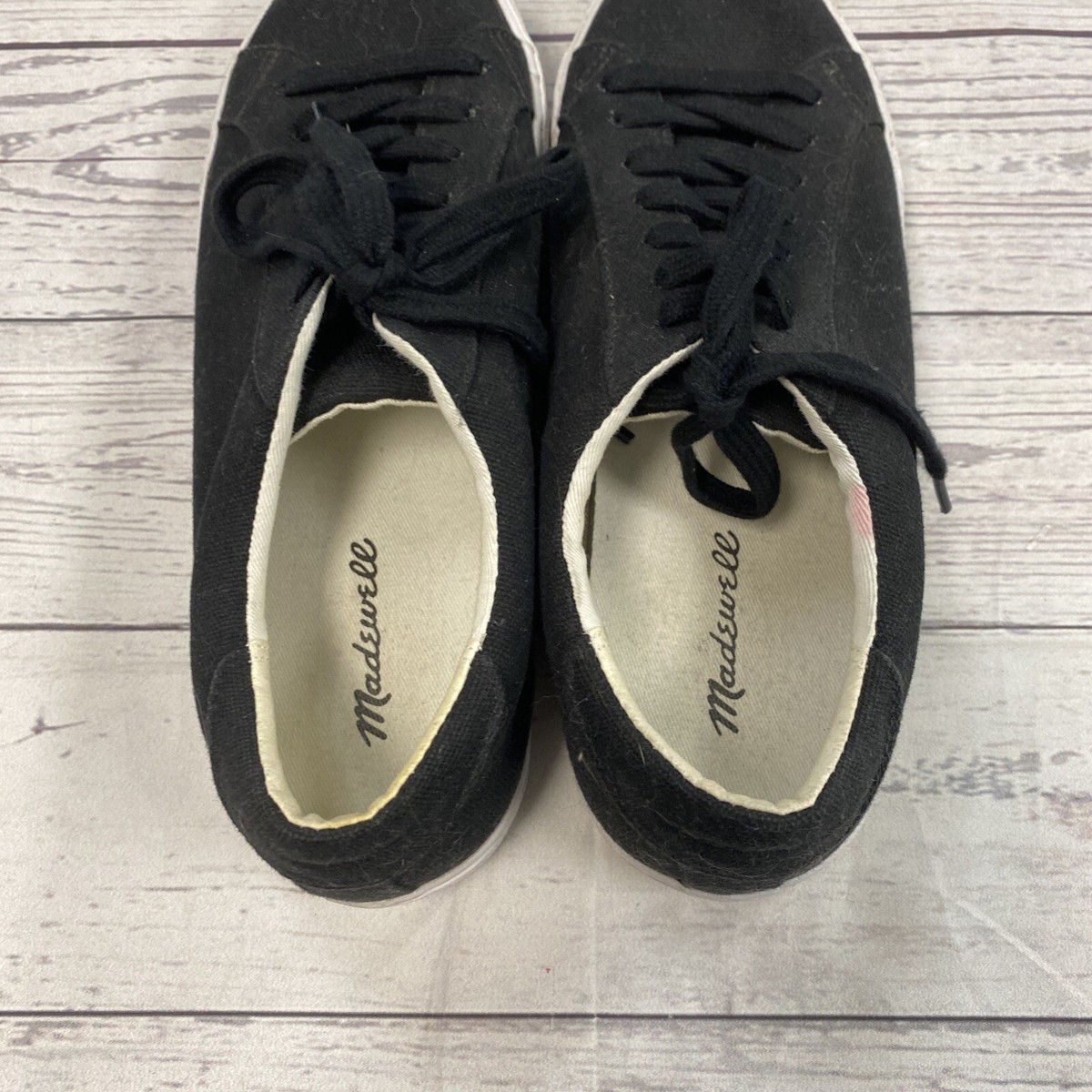 Madewell Sidewalk Canvas Shoes Low Top Sneakers Black Size‎ Men’s 10.5 NEW! Madewell Sidewalk Low-Top Sneakers Canvas True Black Women  main image 3