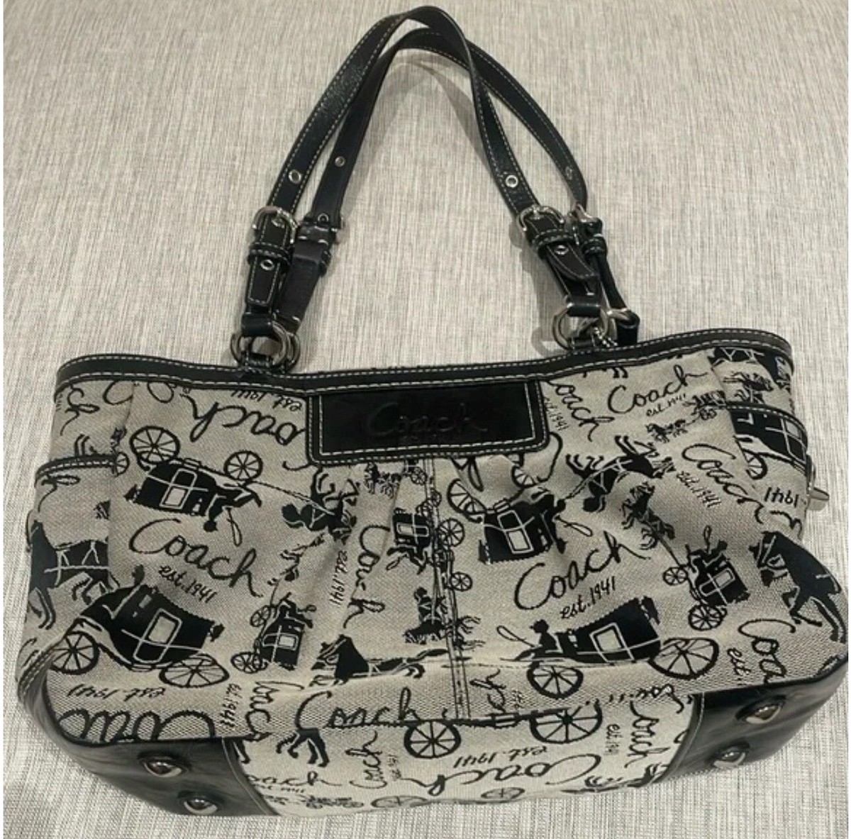 COACH ☆ Horse And Carriage Tote With Horse And Carriage Vintage Coach Horse and Carriage tote bag | eBay